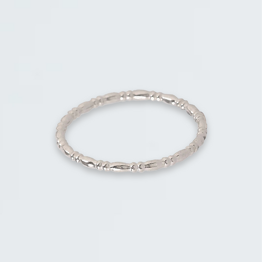 STACKING RING "RIPPLE" - STERLING SILVER