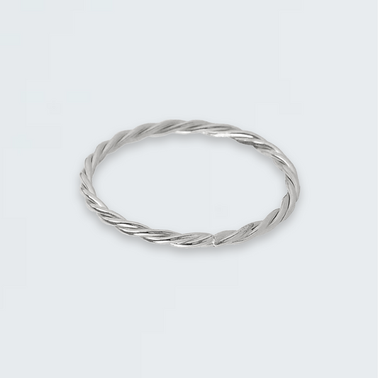 STACKING RING "TWINE" - STERLING SILVER